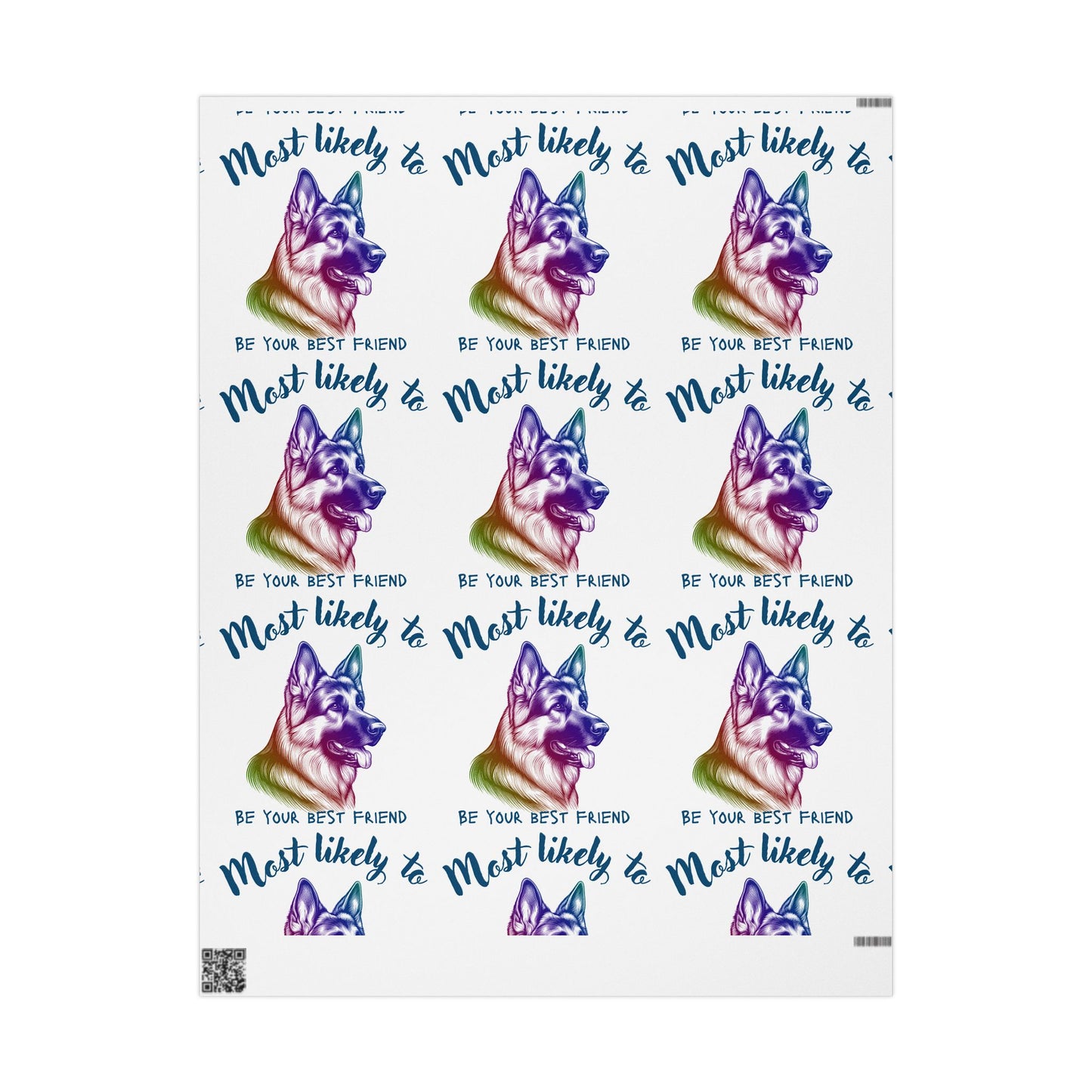 Colorful Pet-Themed Wrapping Paper, Most Likely to Be Your Best Friend Gift Wrap, Dog Lover Gift Wrap, Birthday, Pet Adoption, Holiday [...]