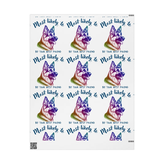 Colorful Pet-Themed Wrapping Paper, Most Likely to Be Your Best Friend Gift Wrap, Dog Lover Gift Wrap, Birthday, Pet Adoption, Holiday [...]