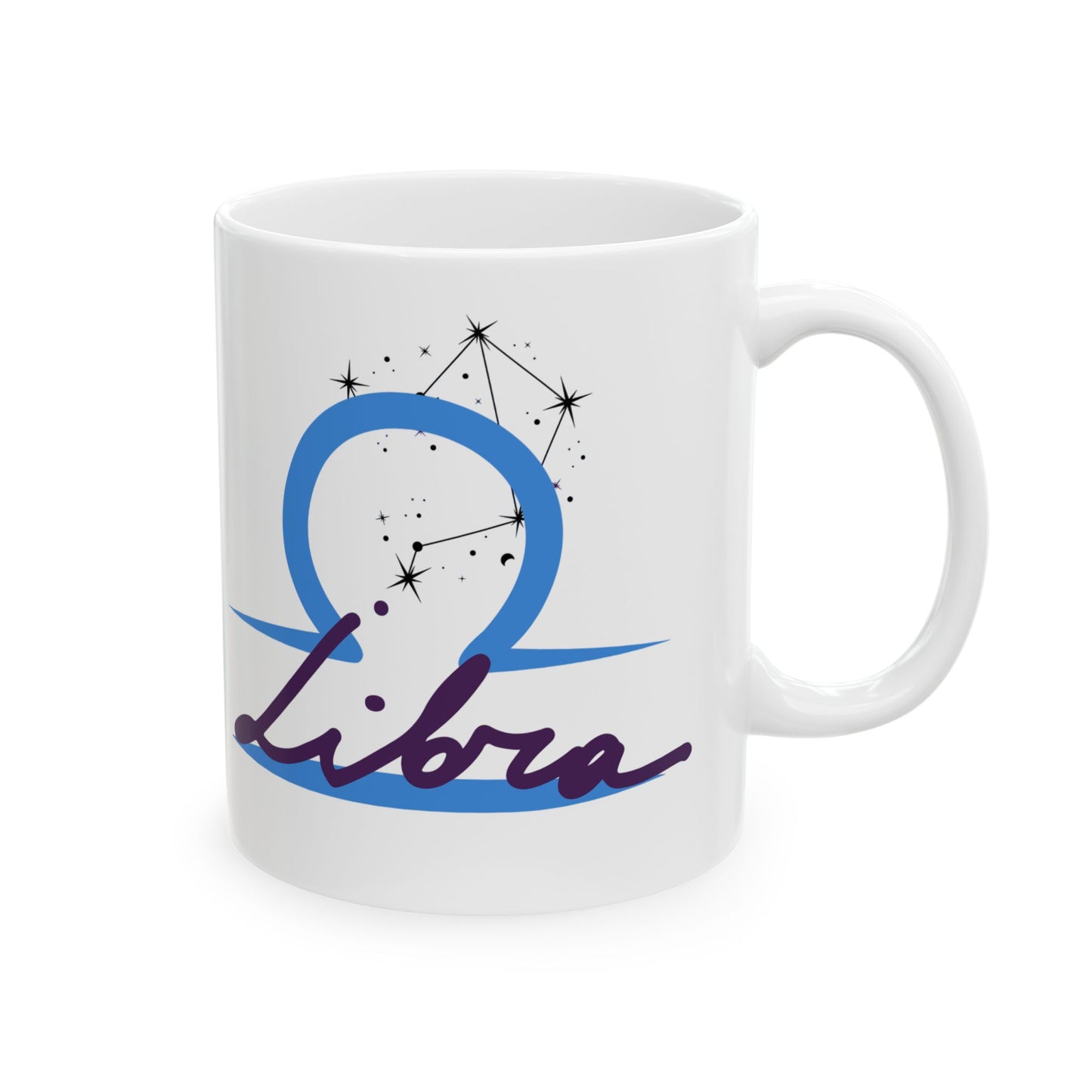 Personalized Libra Zodiac Ceramic Mug (11oz & 15oz) — Astrological Sign Coffee Cup, Birthday Gift for Libra