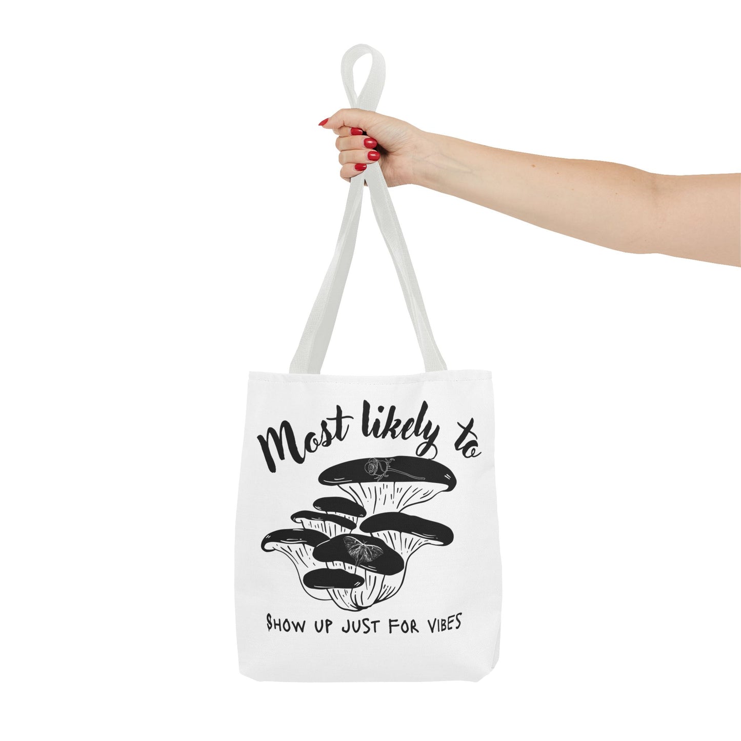 Mushroom Vibes Tote Bag, Fun Eco-Friendly Bag, Gift for Nature Lovers, Stylish Shopping Bag, Festival Accessory, Unique Design Tote