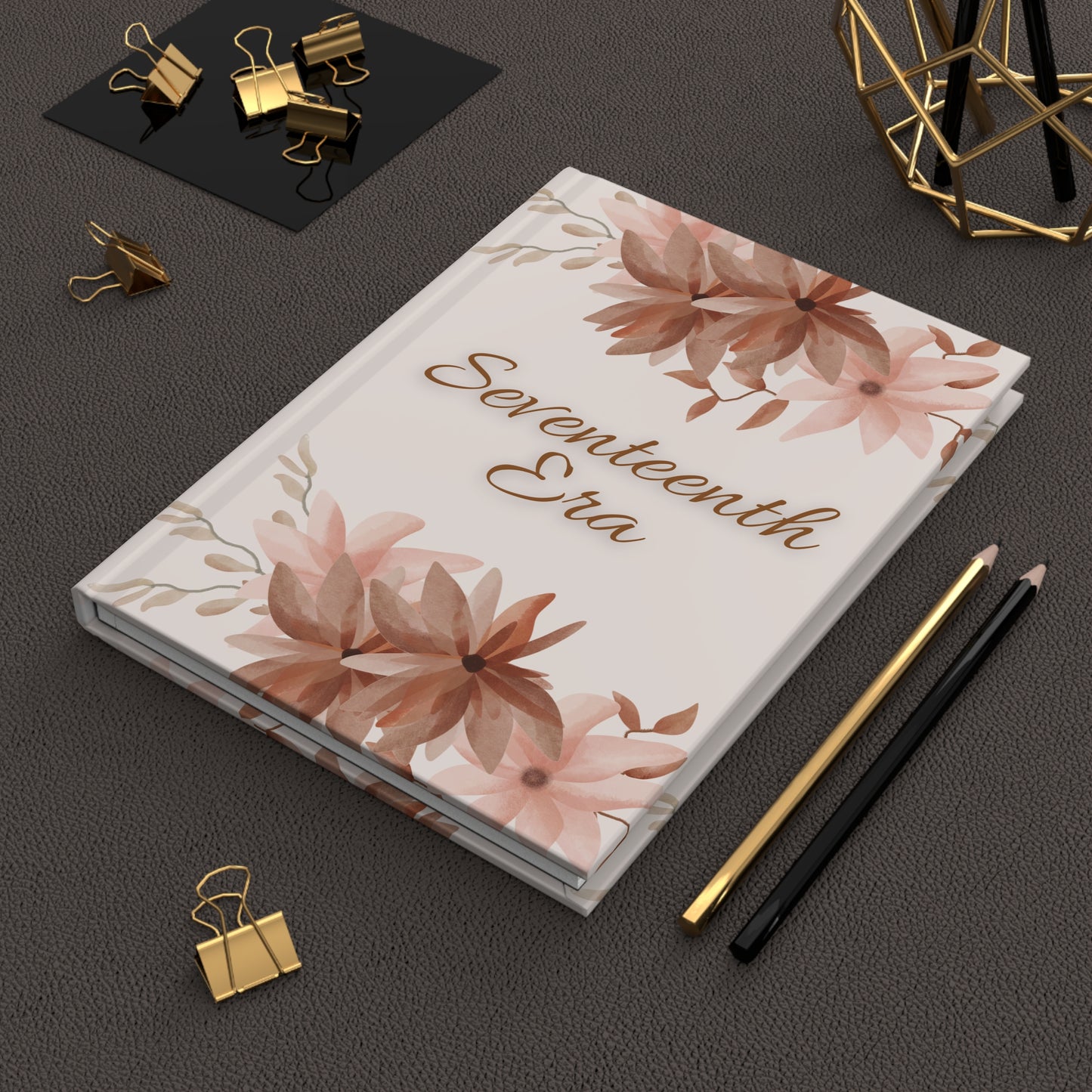 Personalize, Elegant Floral Hardcover Journal - Seventeenth Era