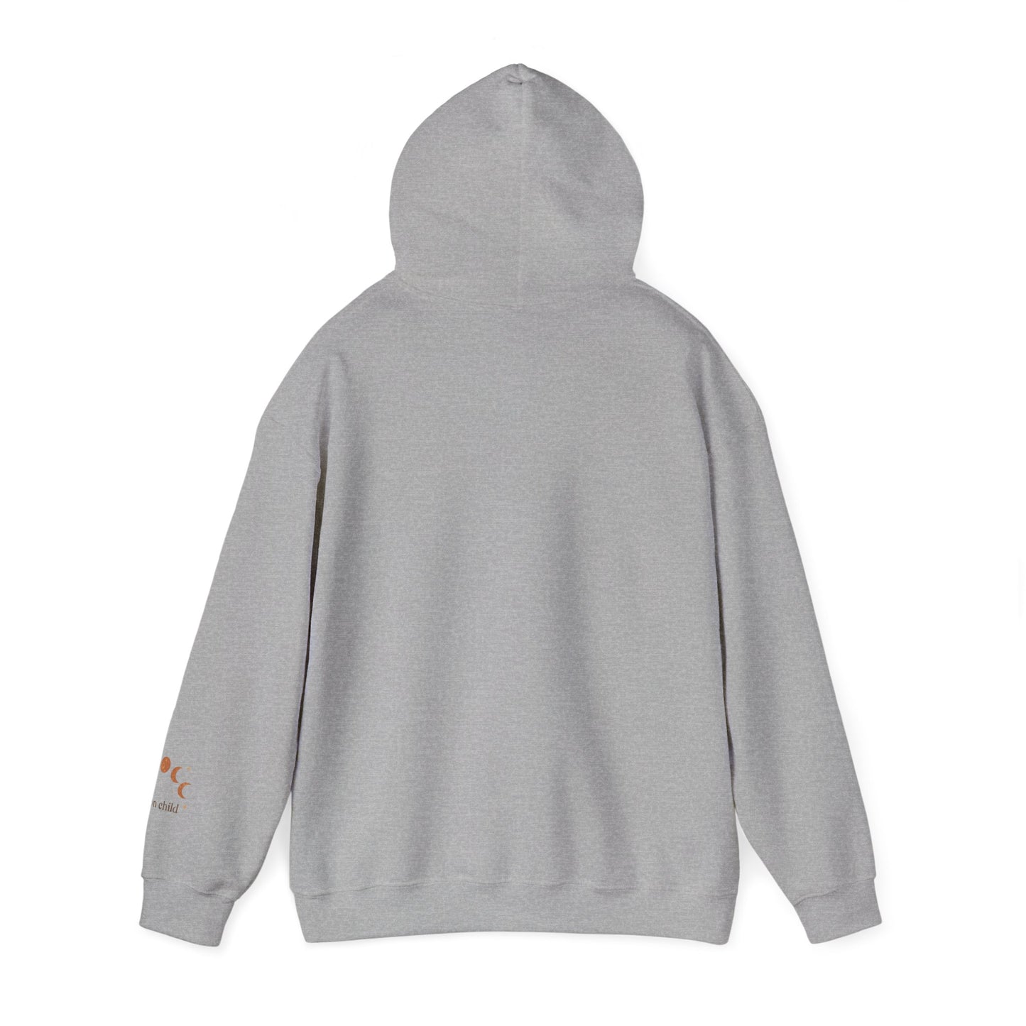 Moon Child Hoodie — Crescent Moon Phases Graphic Pullover