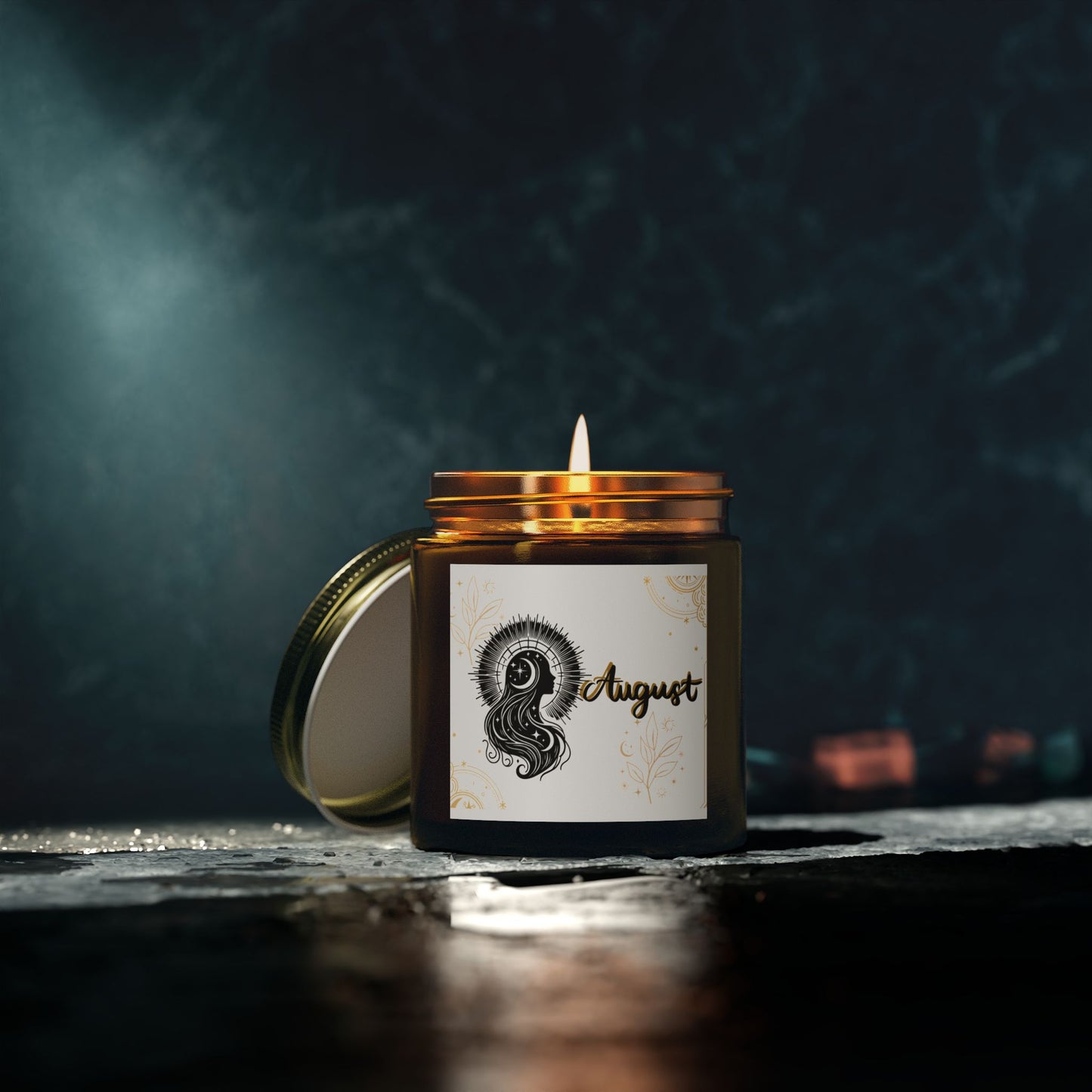 August Candle, August Birthday, Coconut Apricot Scented Candles - August Design, Artisan Candles, Home Fragrance, Relaxation Gift, Eco-Friendly Decor