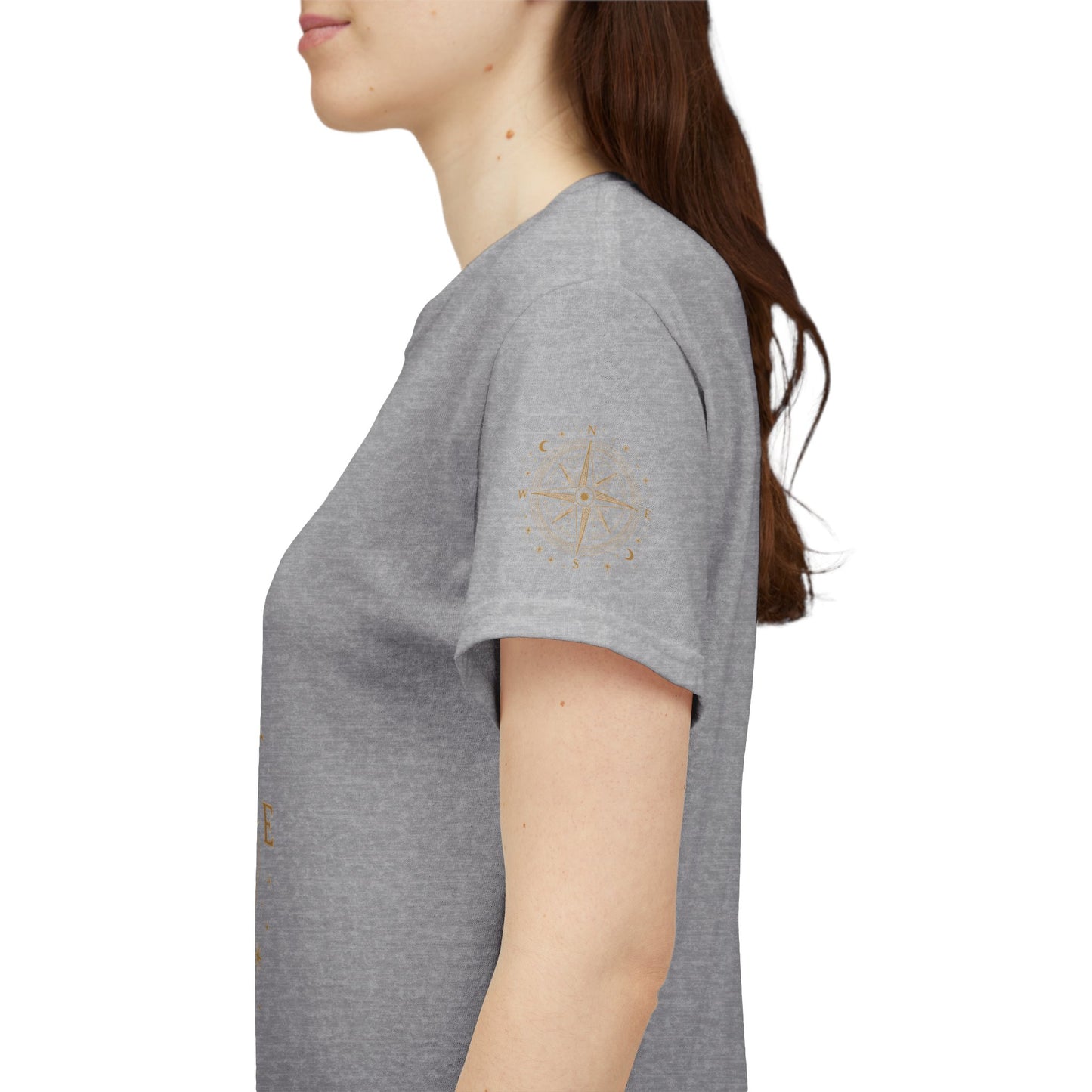 Compass Rose Tee — Minimal Gold Nautical Compass T-Shirt