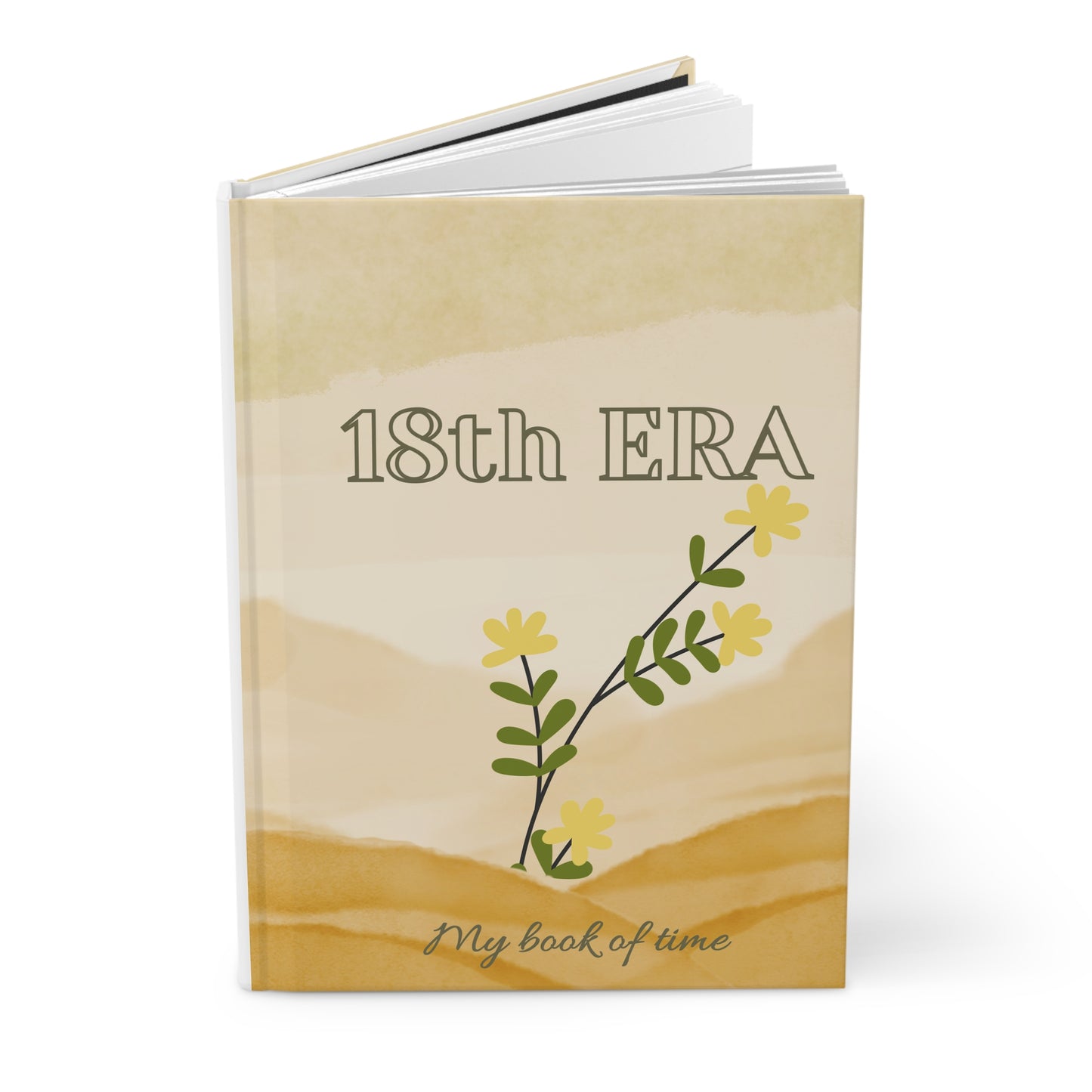Personalize, 18th ERA Hardcover Journal with Floral Design, Eighteenth Era Journal