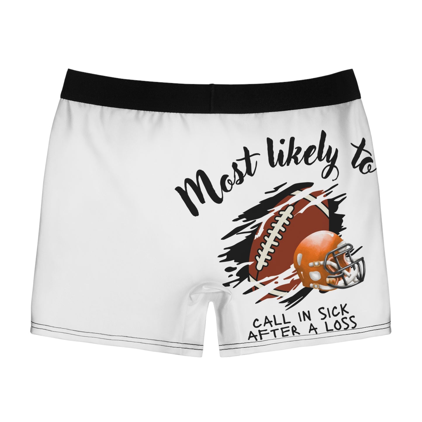 Football-Themed Men's Boxer Briefs - Fun & Comfy Underwear - Men's Sport Boxer