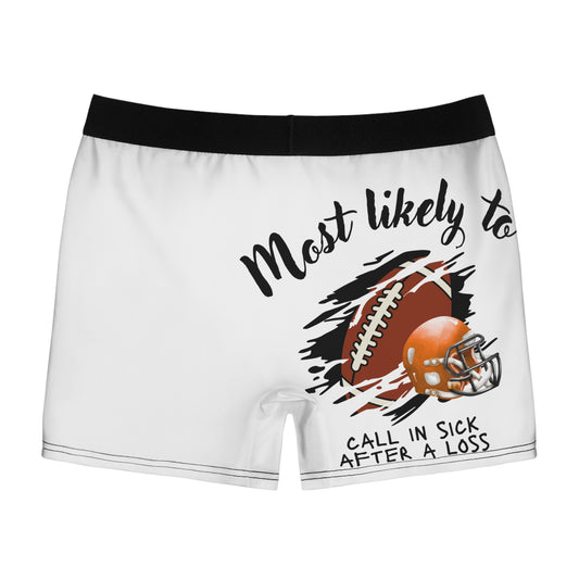Football-Themed Men's Boxer Briefs - Fun & Comfy Underwear - Men's Sport Boxer