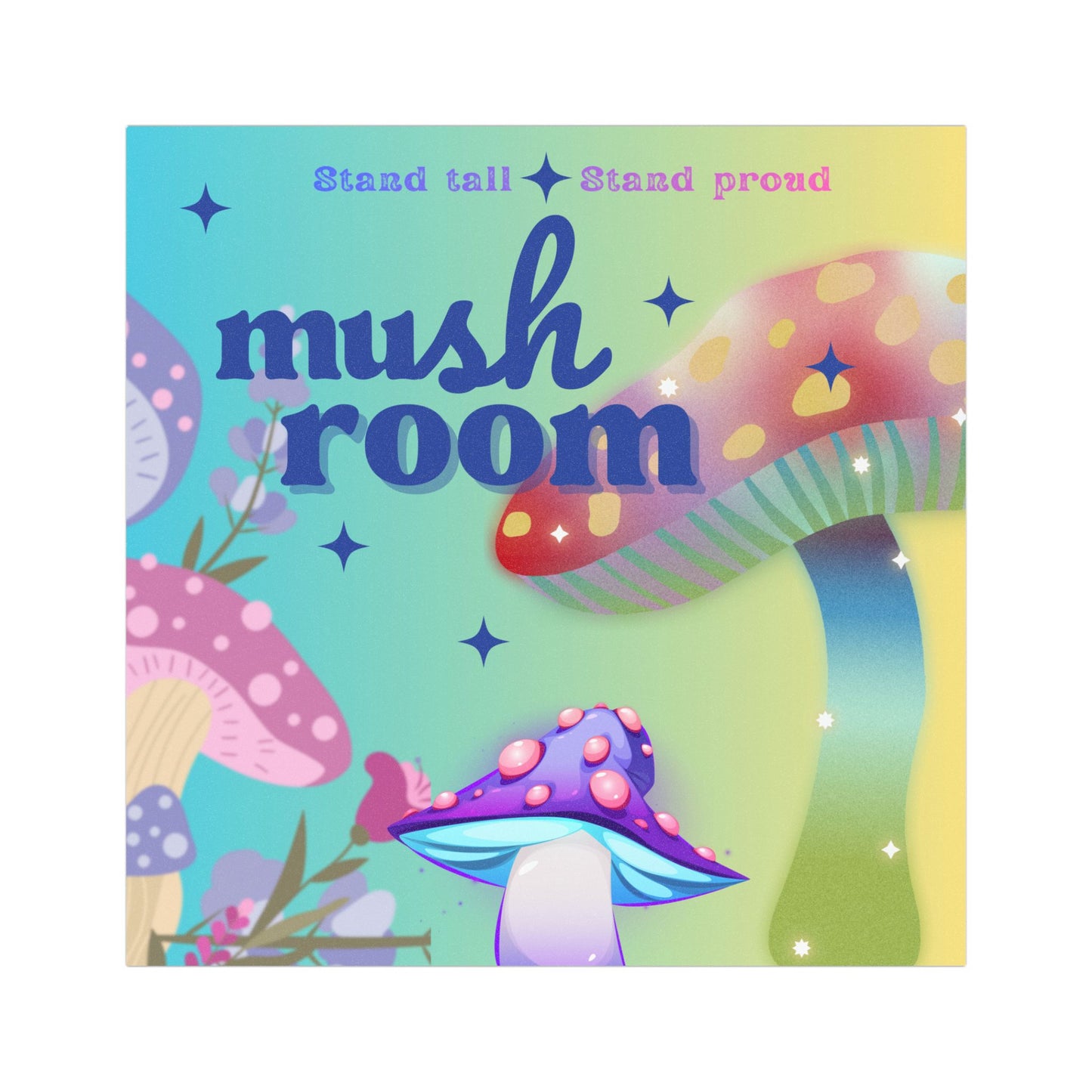 Whimsical Mushroom Car Magnets - "Stand Tall, Stand Proud" Design