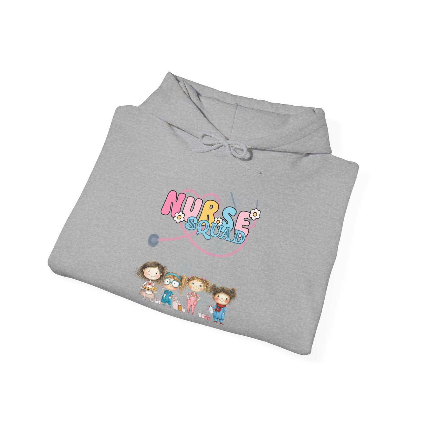 Nurse Squad Hoodie — Cute Multicultural Healthcare Team Design