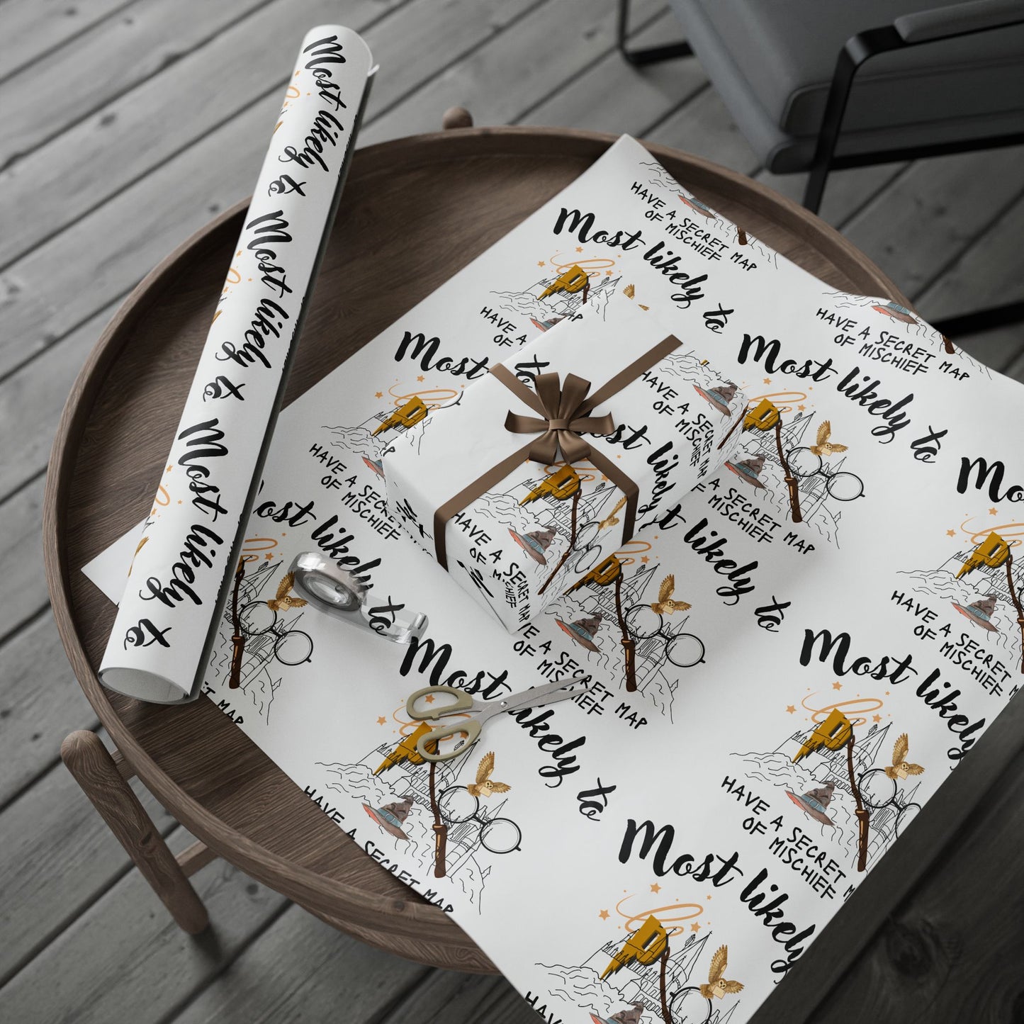 Enchanted Wrapping Paper, Fun Wrapping Papers for Special Occasions, Potter Inspired, Movie Lover Gift Wrap, Gift Wrap, Party Supplies, Unique Gift, Favors, Holiday Celebrations, Birthdays