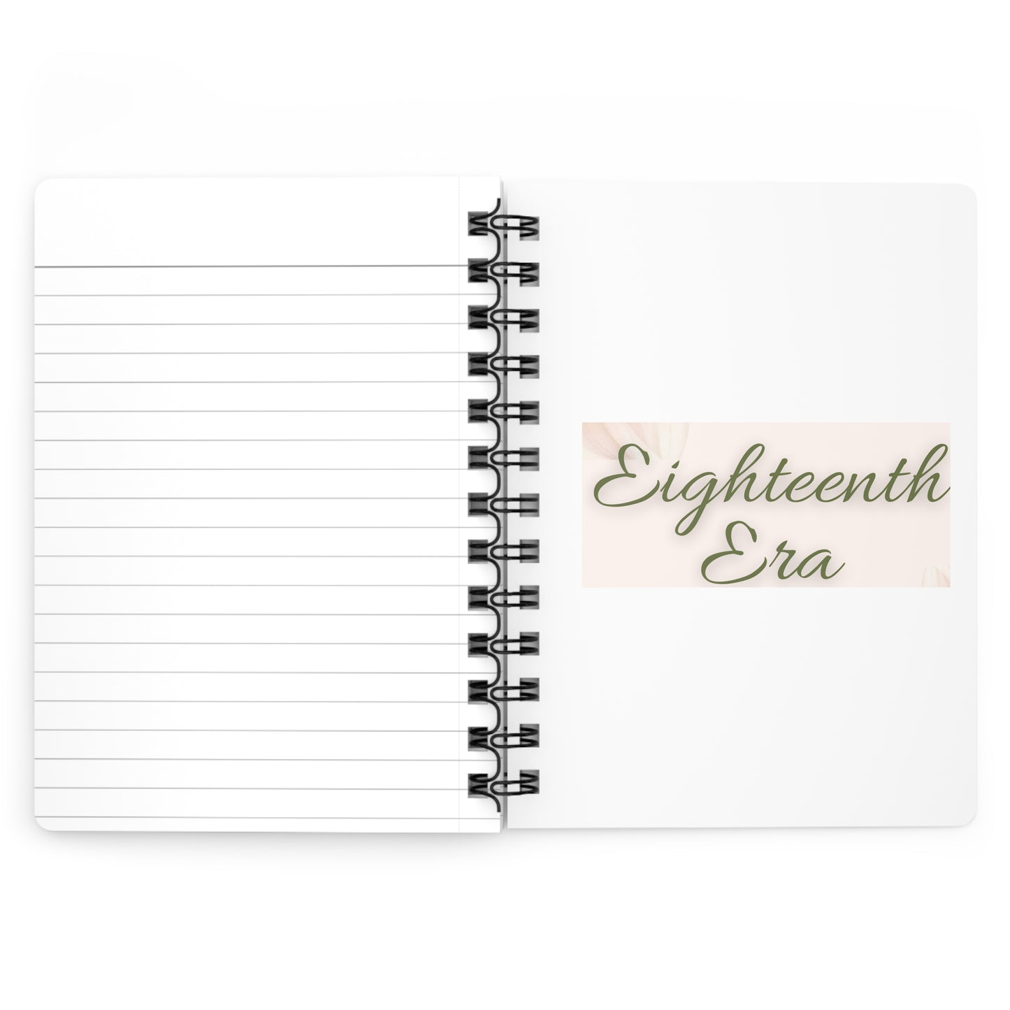 Personalized Eighteenth Chapter - Eighteenth Chapter - Eighteenth Birthday - Personalized Floral Spiral Bound Journal - Eighteenth Era
