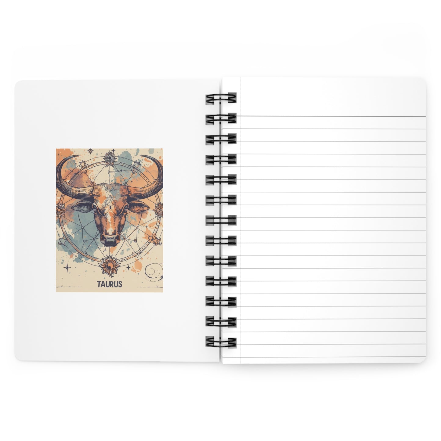 Taurus Spiral Bound Journal – Astrological Notebook for Bull Sign Lovers