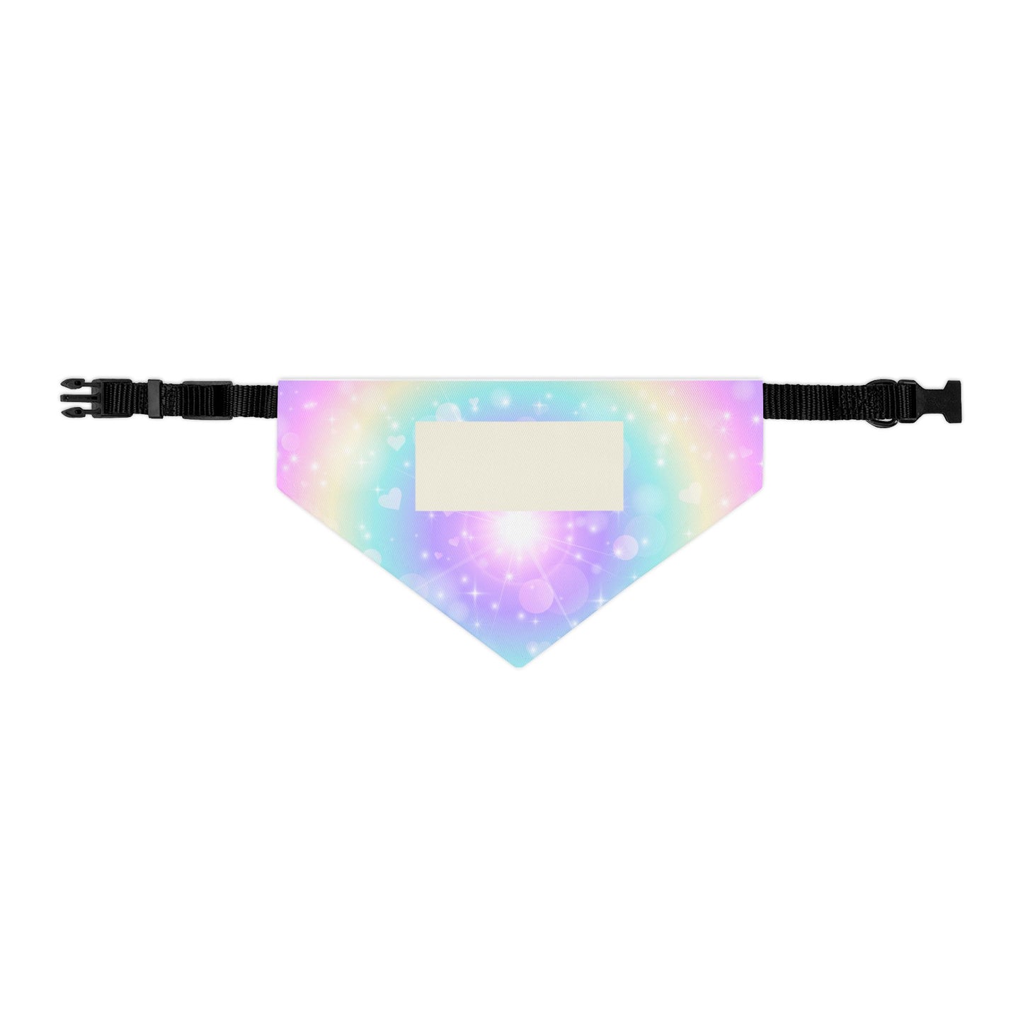 Personalized Pastel Magic Pet Bandana Collar — Custom Name Tag Area