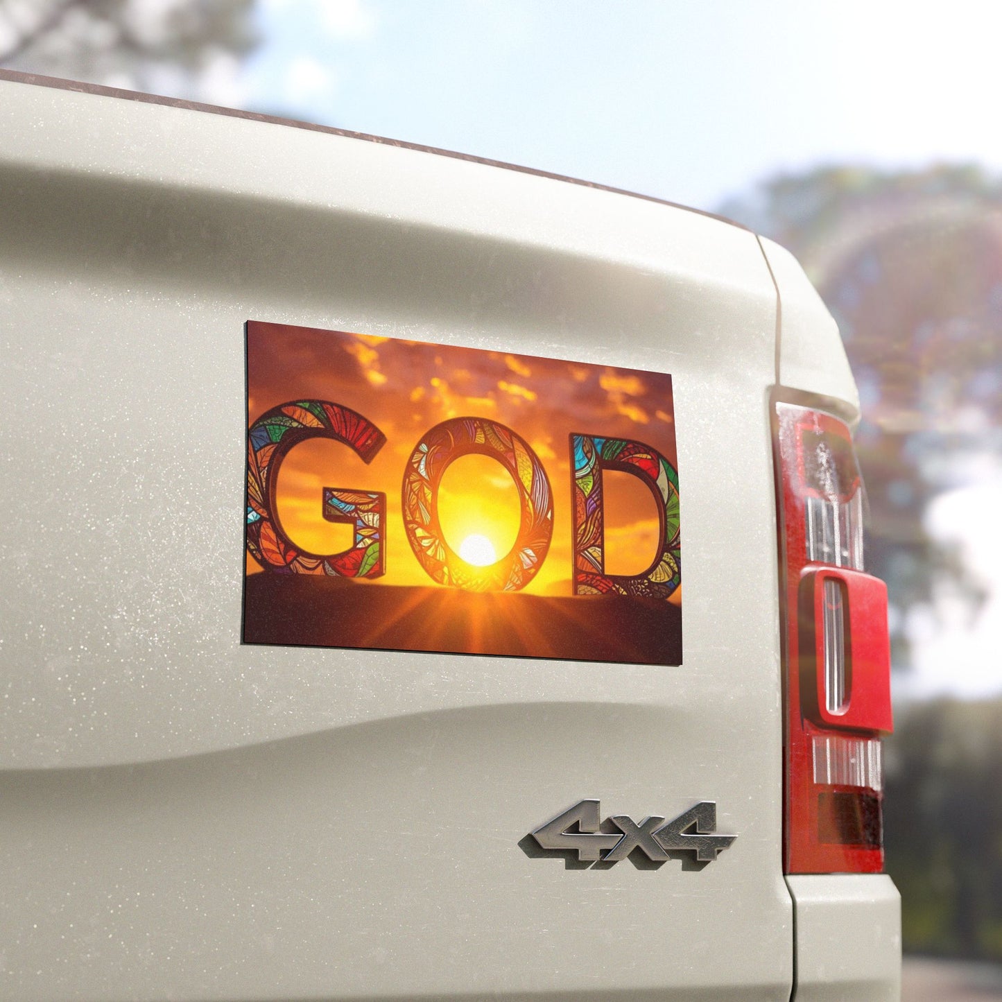 Inspirational God Themed Car Magnet - Faith-Based Automotive Decor -God Car Magnet