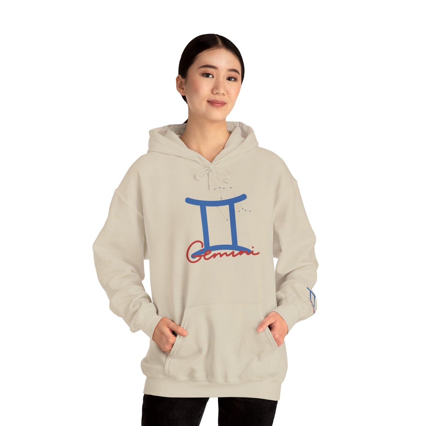 Gemini Zodiac Hoodie – Minimal Astrological Sign Hooded Sweatshirt