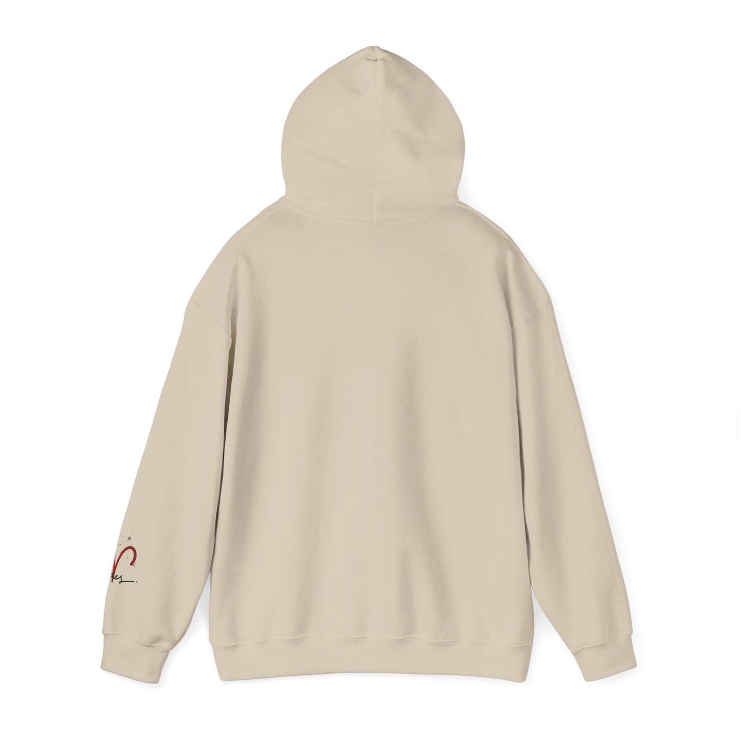 Aries Zodiac Hoodie — Minimal Script Aries Symbol Hoodie