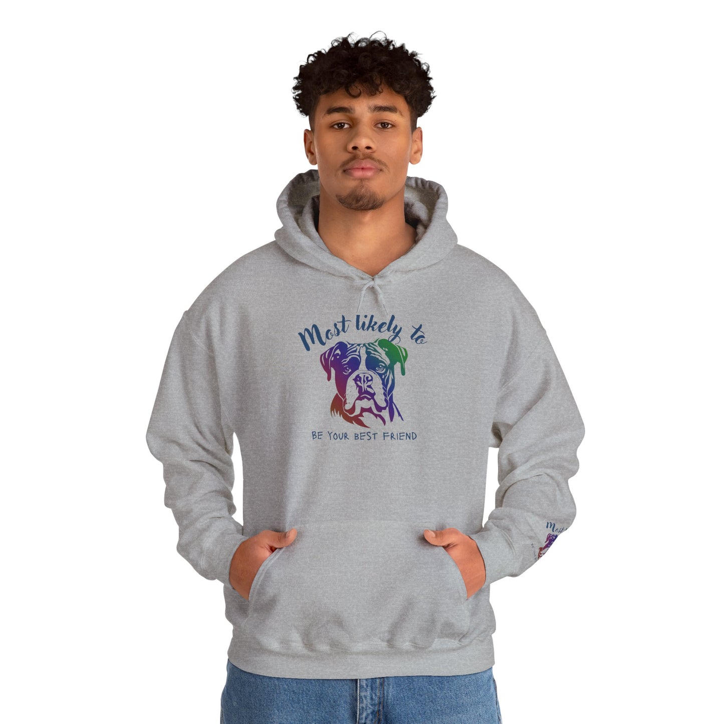 Boxer Bulldog 'Most Likely to Be Your Best Friend' Hoodie