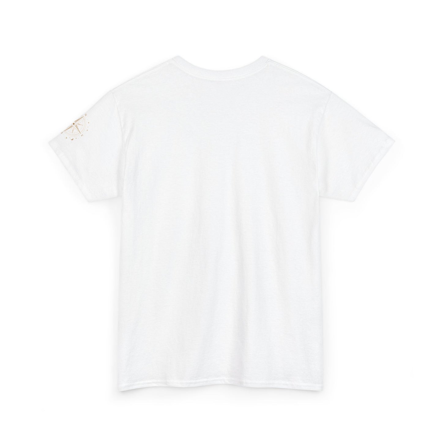 Compass Rose Tee — Minimal Gold Nautical Compass T-Shirt