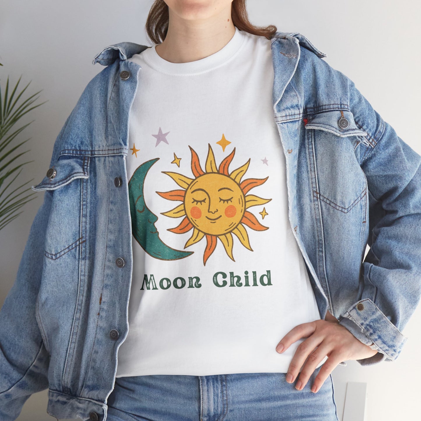 Moon Child T-Shirt — Sun & Crescent Moon Graphic Tee
