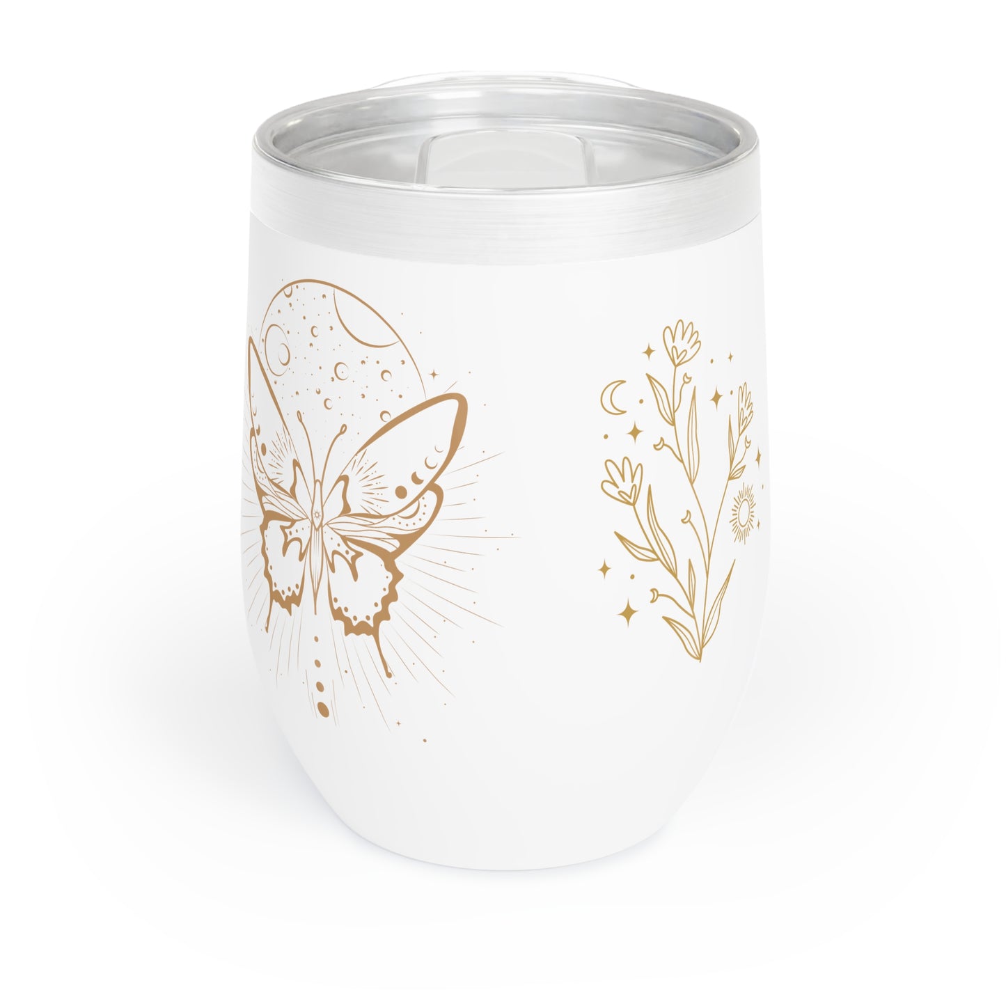 Cosmic Butterfly Chill Wine Tumbler