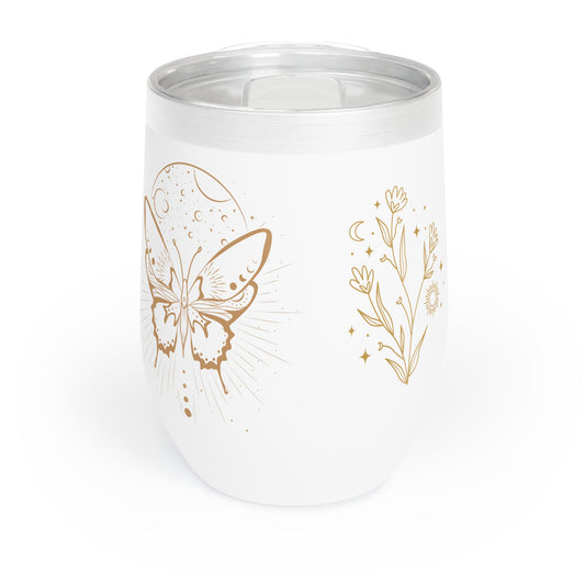 Cosmic Butterfly Chill Wine Tumbler
