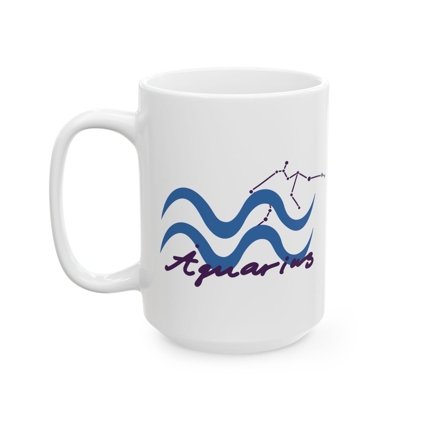 Aquarius Constellation Ceramic Mug – Zodiac Coffee Cup (11oz/15oz)