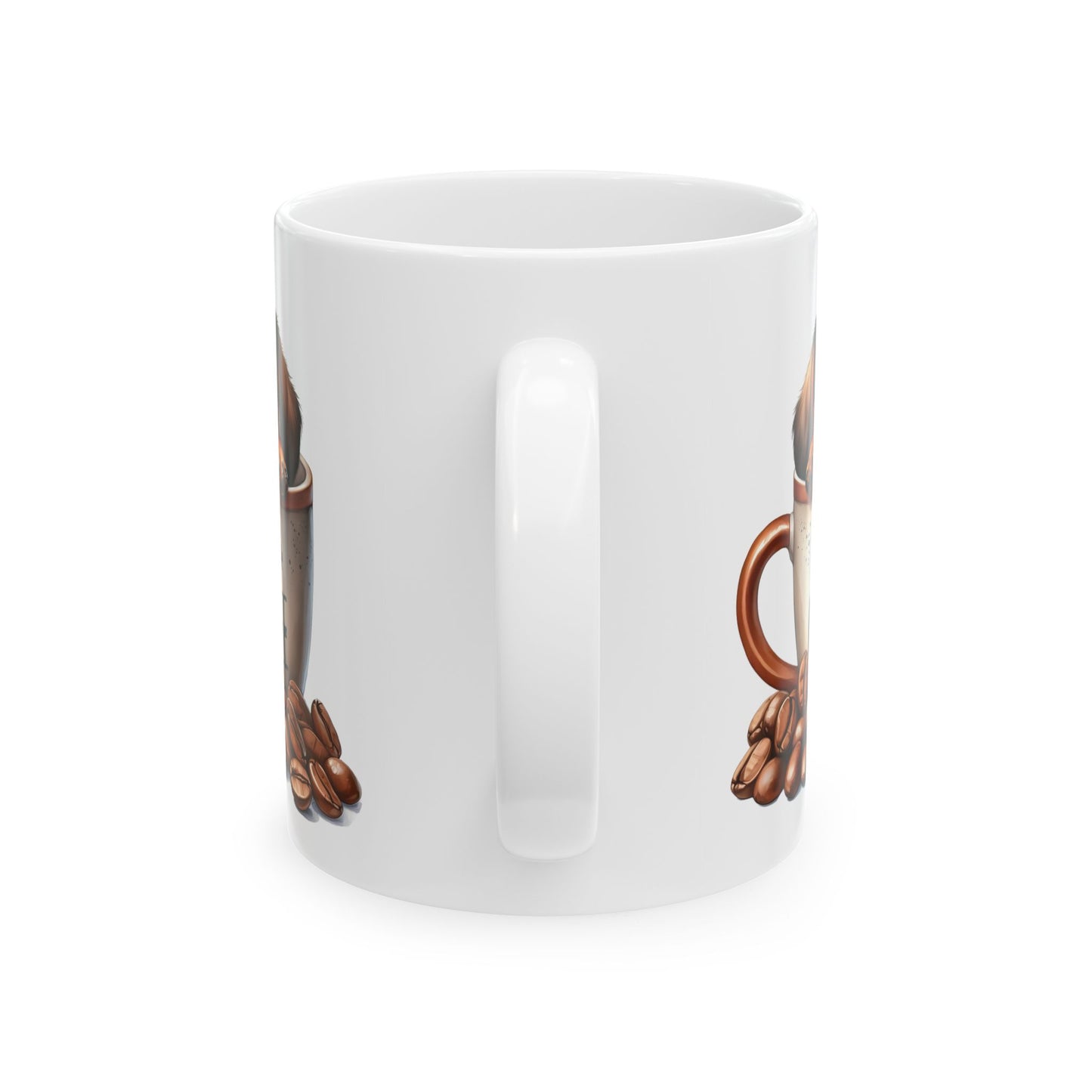 Personalized Coffee Mug with Dachshund Design — "All I Need Is Coffee" Ceramic Mug (11oz/15oz)