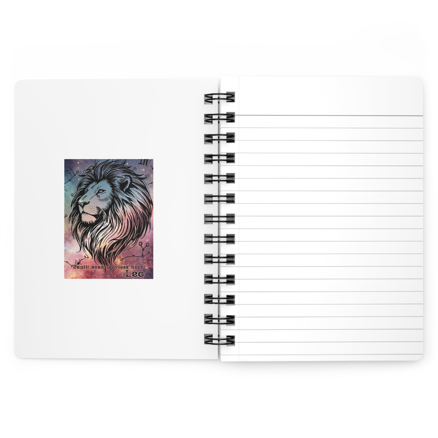 Leo Zodiac Spiral Bound Journal - Fearless Heart Design