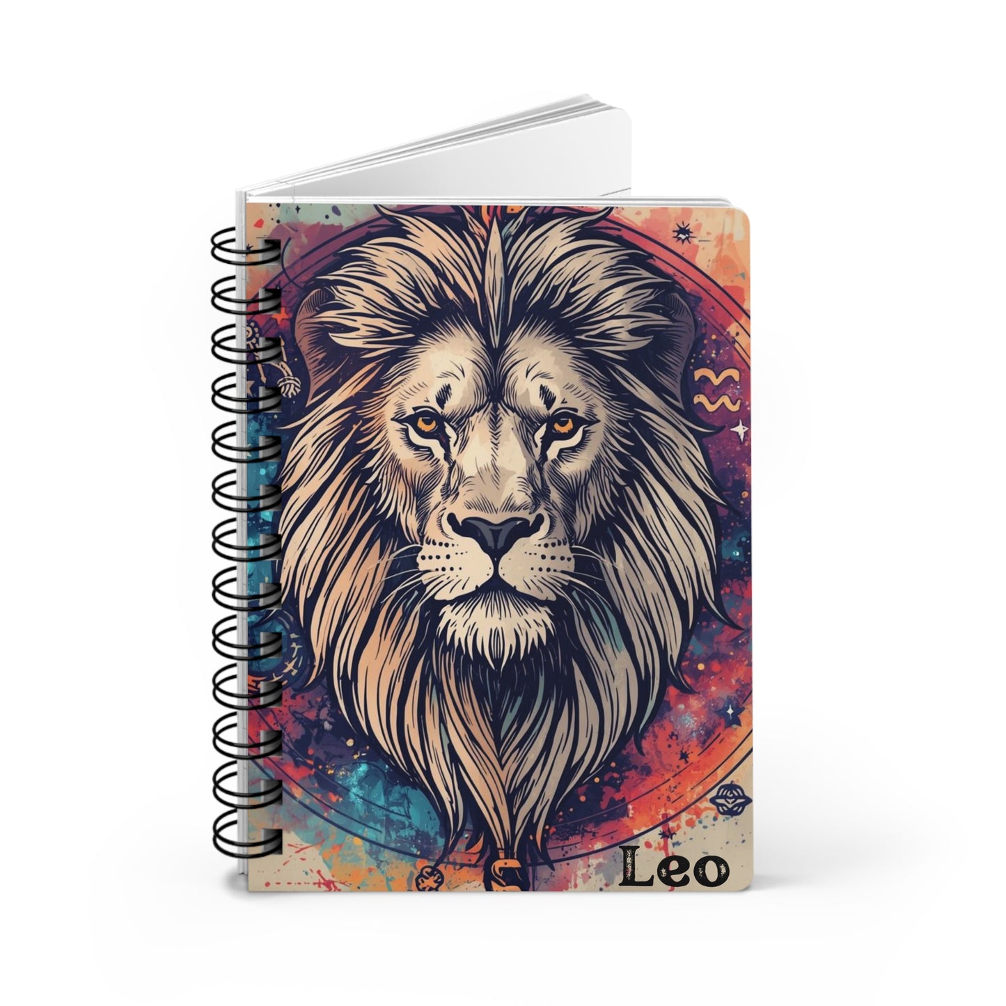 Leo Zodiac Spiral Bound Journal - Artistic Lion Design for Astrology Lovers