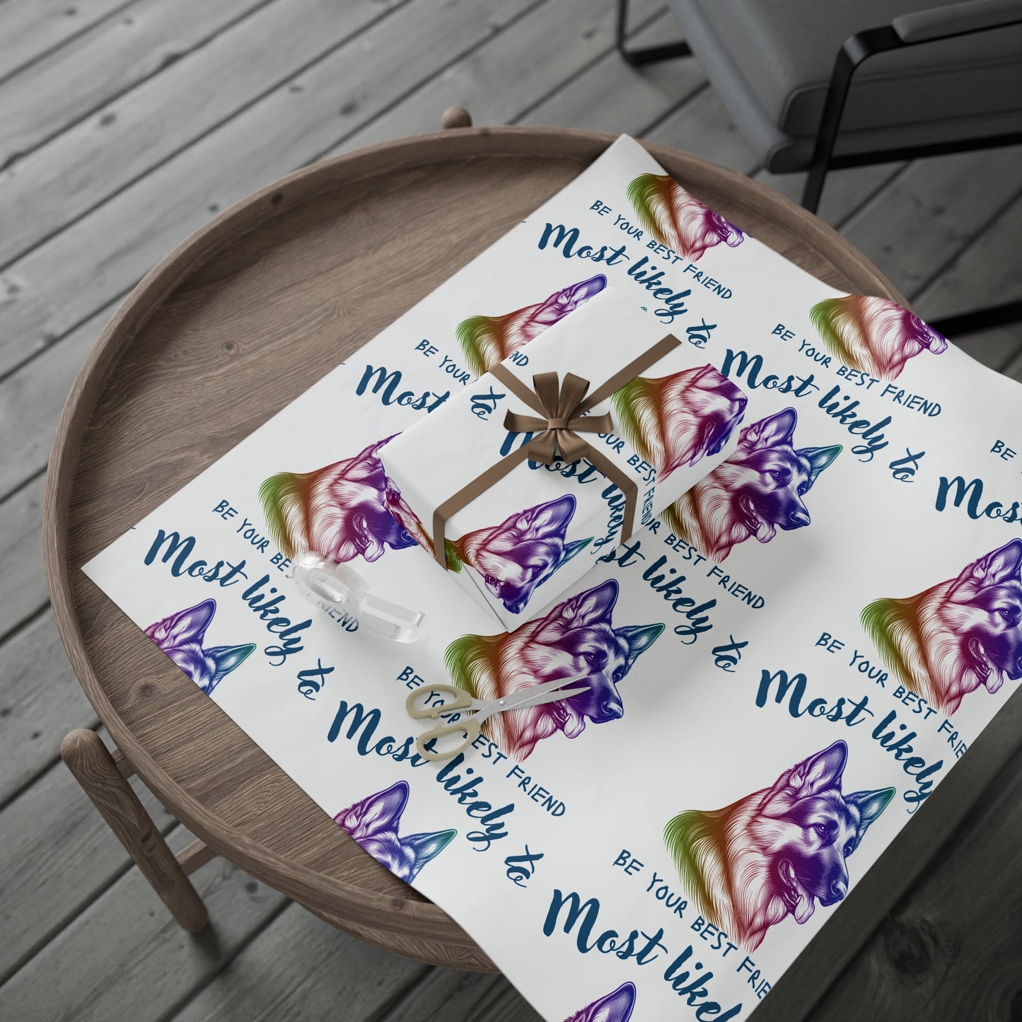 Colorful Pet-Themed Wrapping Paper, Most Likely to Be Your Best Friend Gift Wrap, Dog Lover Gift Wrap, Birthday, Pet Adoption, Holiday [...]