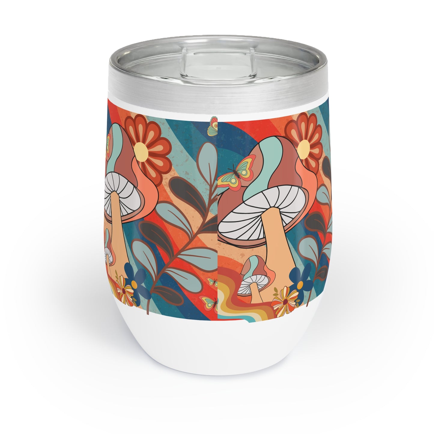 Cosmic Mushroom Chill Wine Tumbler