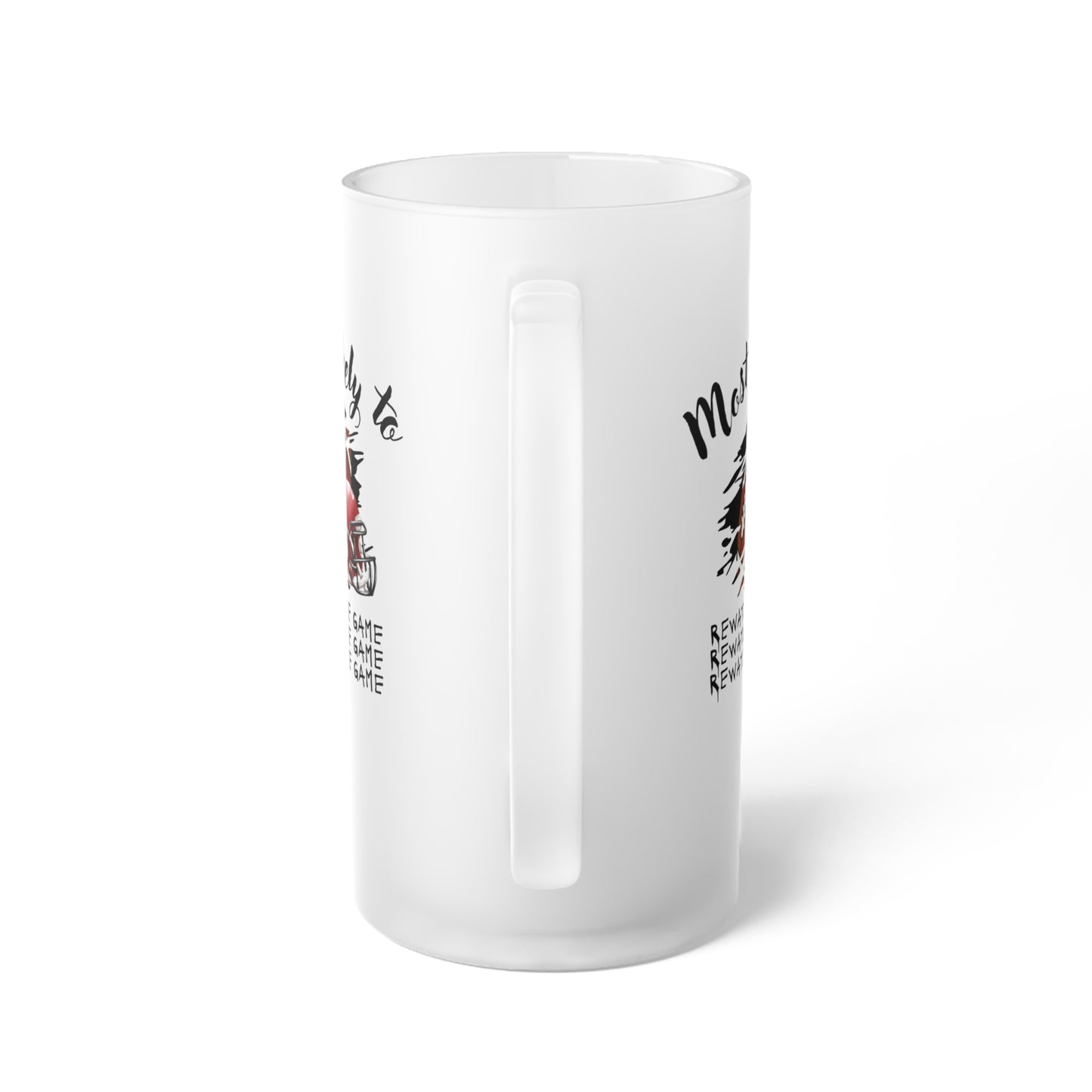 Personalized Frosted Glass Beer Mug - Perfect for Game Day Celebrations, Beer Mug, Sports Beer Mug