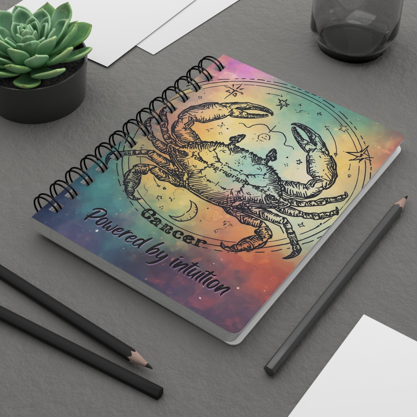 Astrology Spiral Bound Journal - Cancer Zodiac | Powered by Intuition