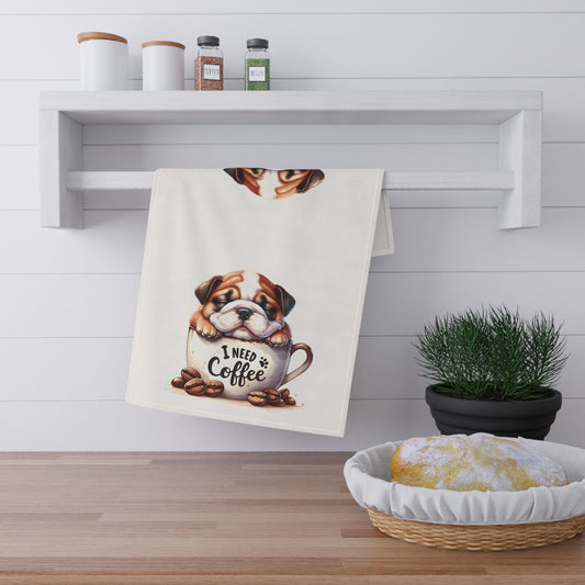 Cute Dog Coffee Tea Towels - Perfect for Pet Lovers, Bulldog Tea Towel