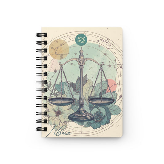 Libra Spiral Bound Journal – Zodiac-Themed Notebook for Astrology Lovers