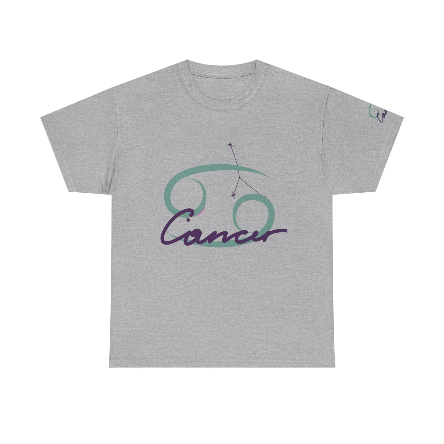 Cancer Zodiac T‑Shirt — Minimal Constellation & Script Design