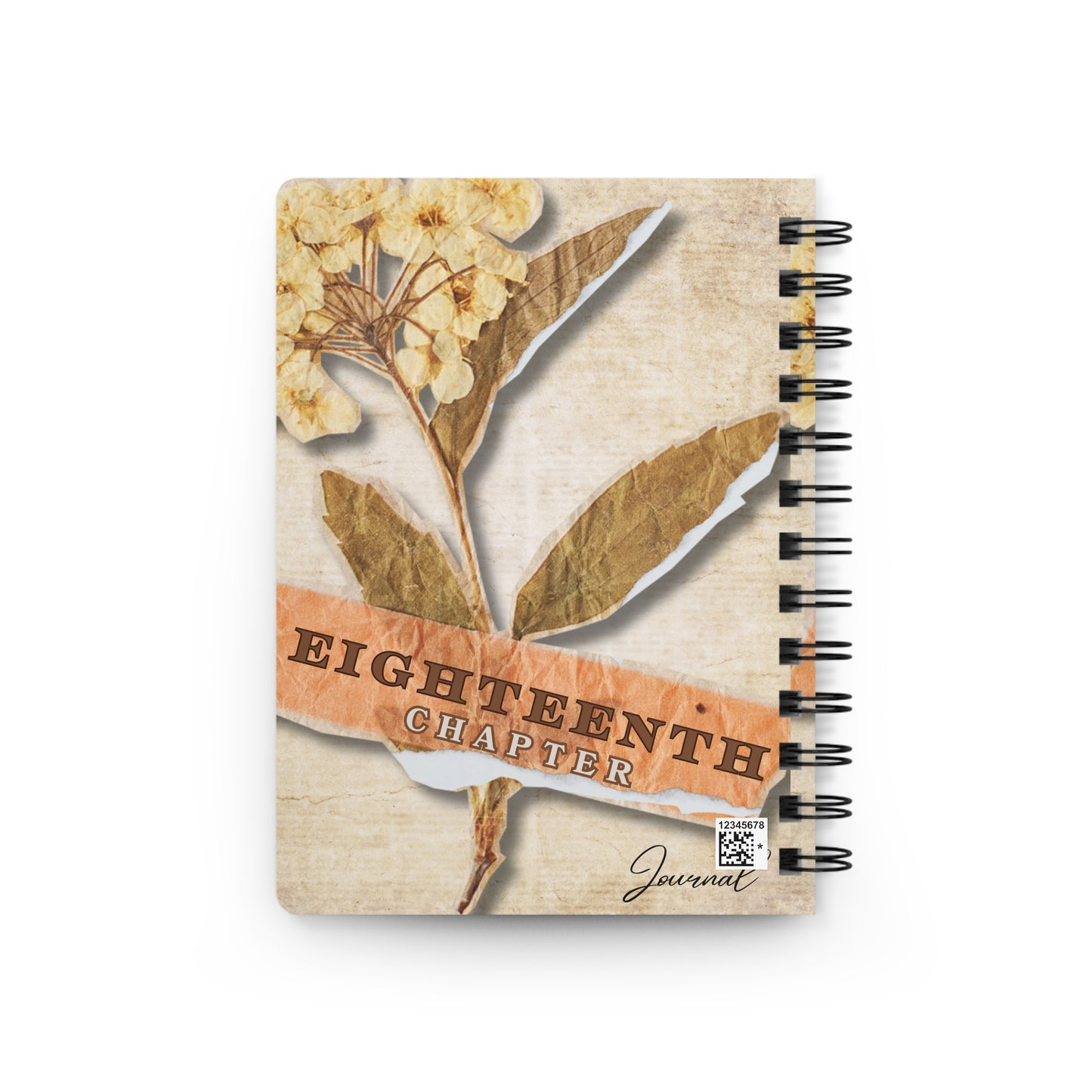 Eighteenth Chapter Spiral Bound Journal - Vintage Floral Design