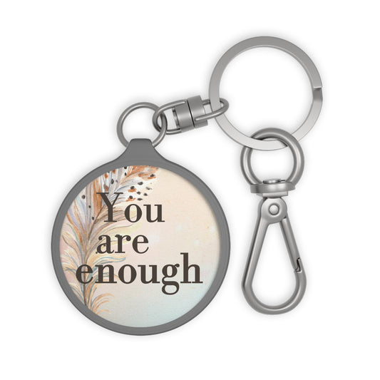 Inspirational Keyring Tag - 'You Are Enough'