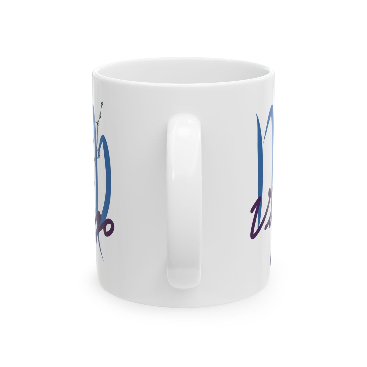 Virgo Zodiac Coffee Cup, Inspirational 'Rise & Shine' Ceramic Coffee Mug (11oz/15oz)