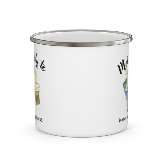 Stylish Enamel Camping Mug - "Most Likely to Match Outfits to Moods"