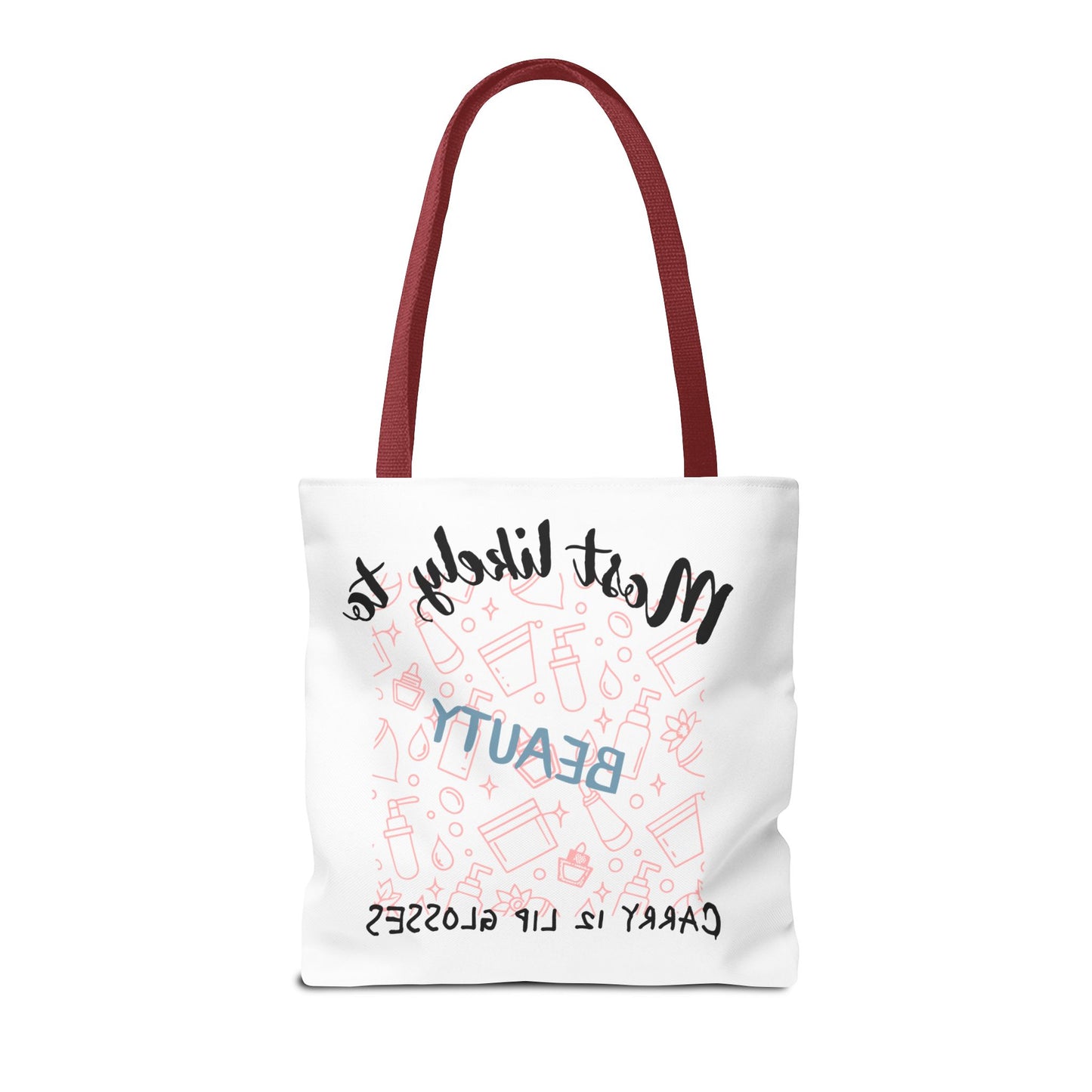 Beauty Lip Gloss Tote Bag - Perfect Gift for Makeup Lovers, Fashion Accessory, Daily Use Tote, Funny Gift, Stylish Organizer