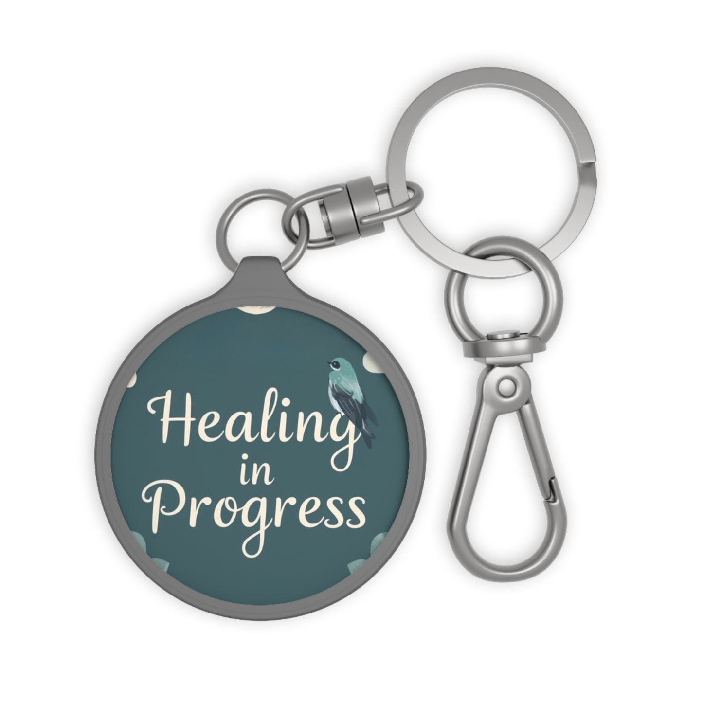 Healing in Progress Keyring Tag - Inspirational Keychain for Mindfulness and Self-Care