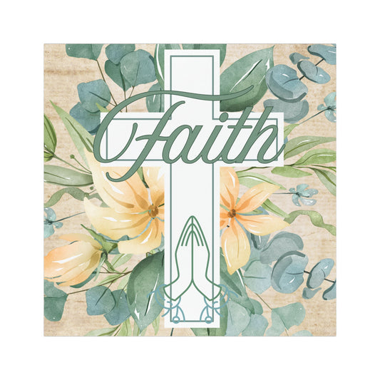 Floral Faith Car Magnet - Inspirational Vehicle Decor - Faith Car Magnet