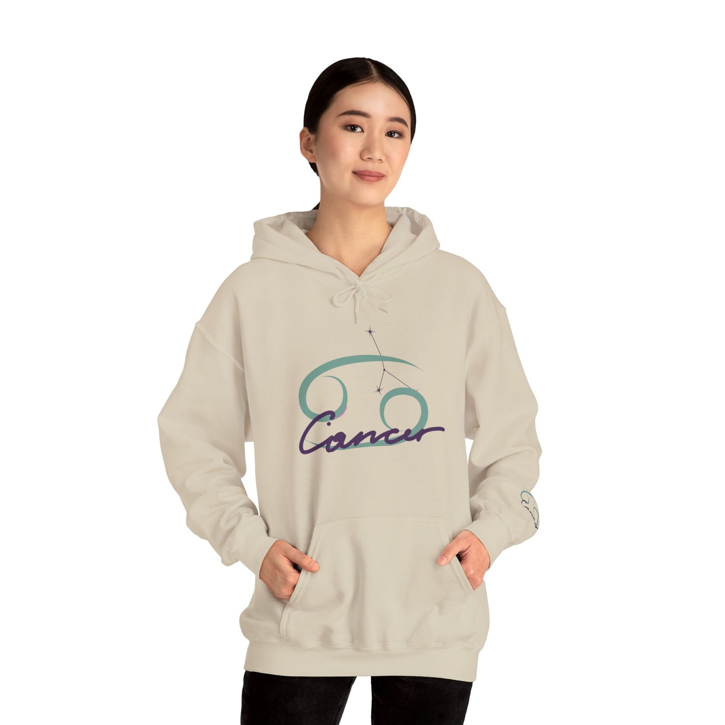 Cancer Zodiac Hoodie – Minimal Astrological Sign Pullover (June–July)