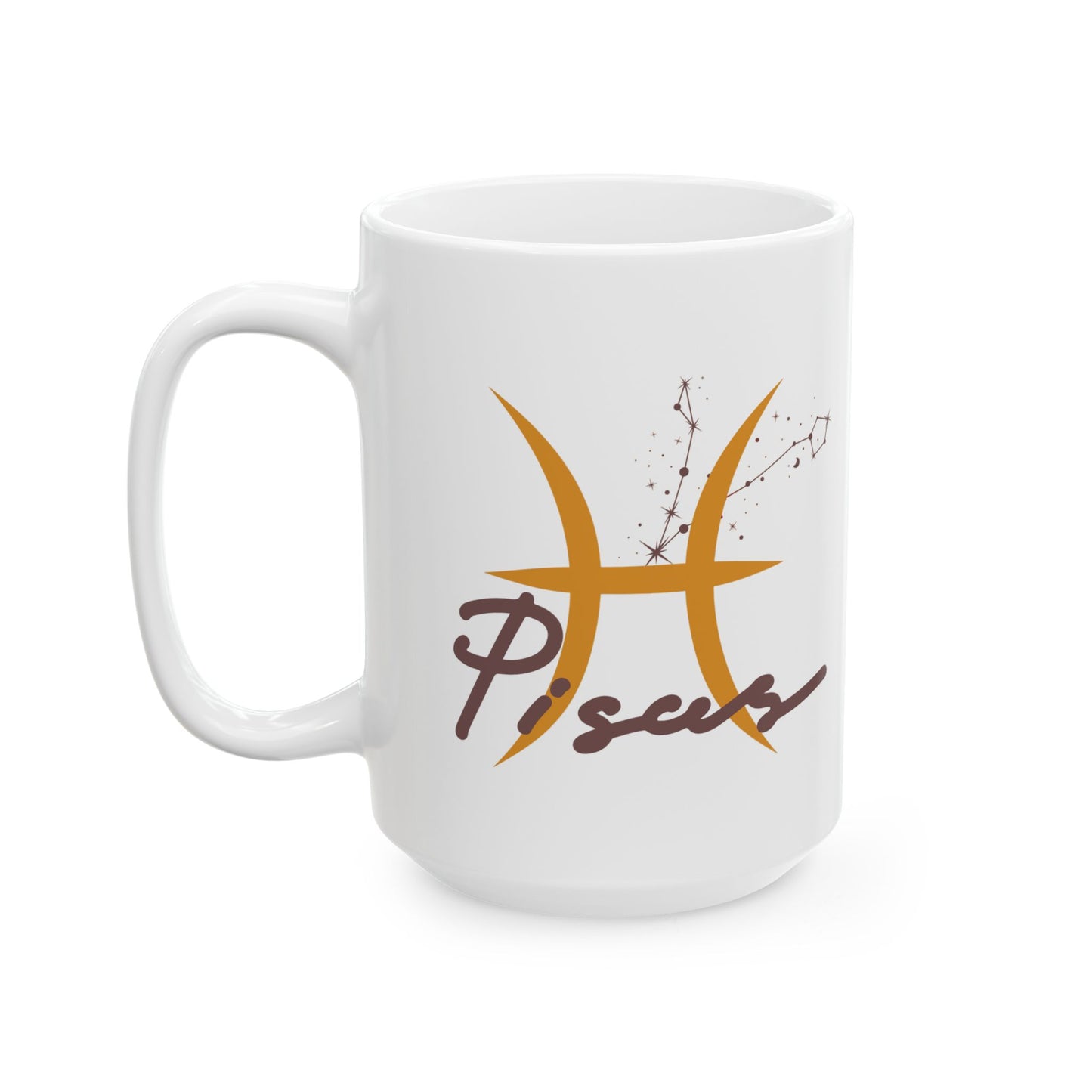 Personalized Astrology Pisces Ceramic Mug — Zodiac Constellation Coffee Cup (11oz/15oz)