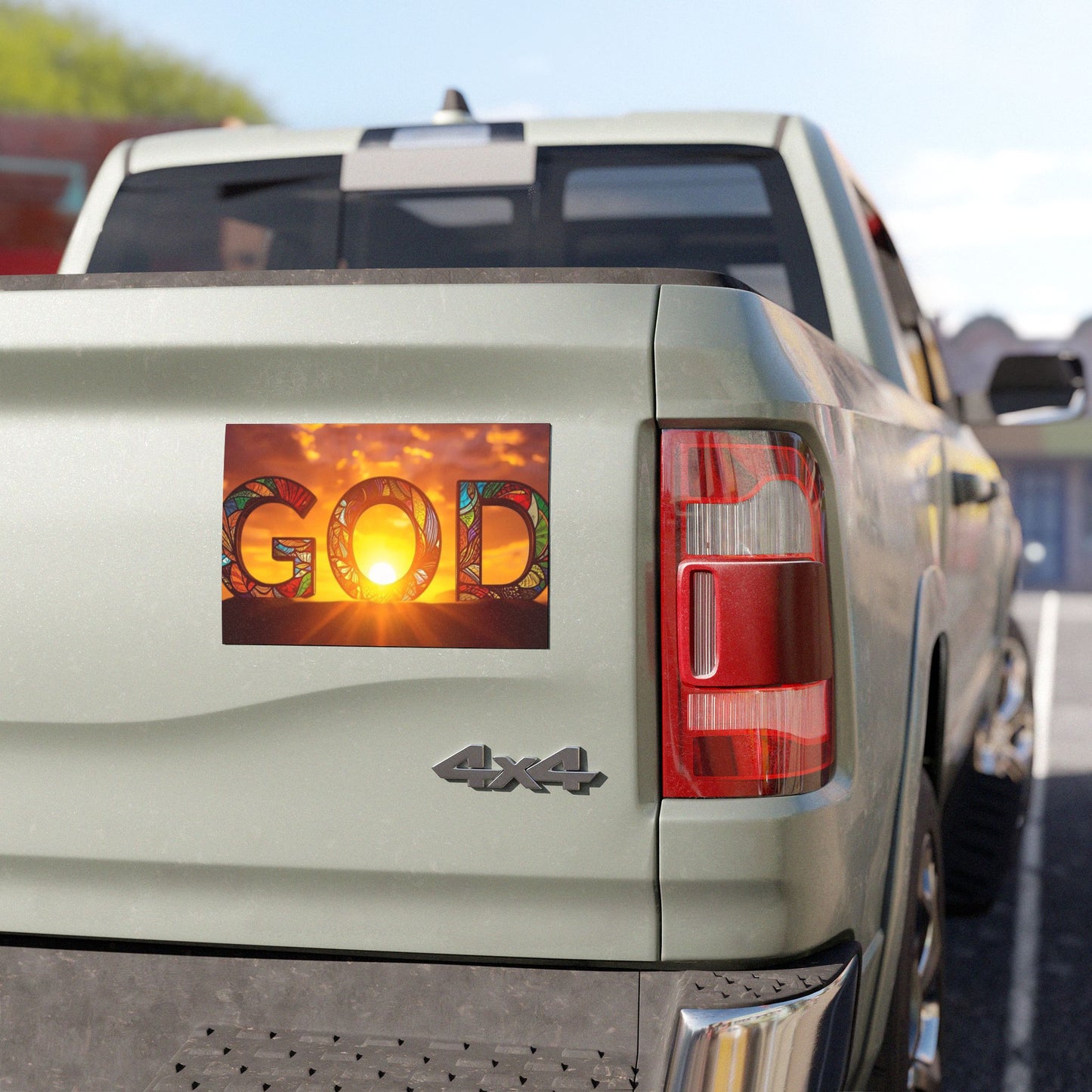 Inspirational God Themed Car Magnet - Faith-Based Automotive Decor -God Car Magnet
