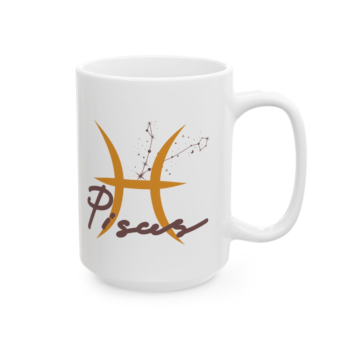 Personalized Astrology Pisces Ceramic Mug — Zodiac Constellation Coffee Cup (11oz/15oz)