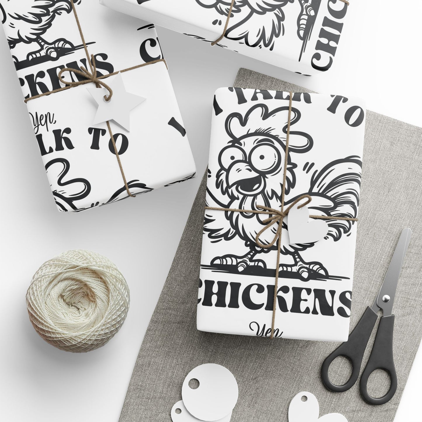 Charming Chicken Wrapping Paper - Whimsical Gift Wrap for Special Occasions, Holidays, Parties, Unique Packaging, Farmhouse Decor