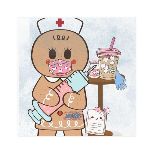 Cute Nurse Car Magnet - Adorable Gingerbread Design for Healthcare Heroes