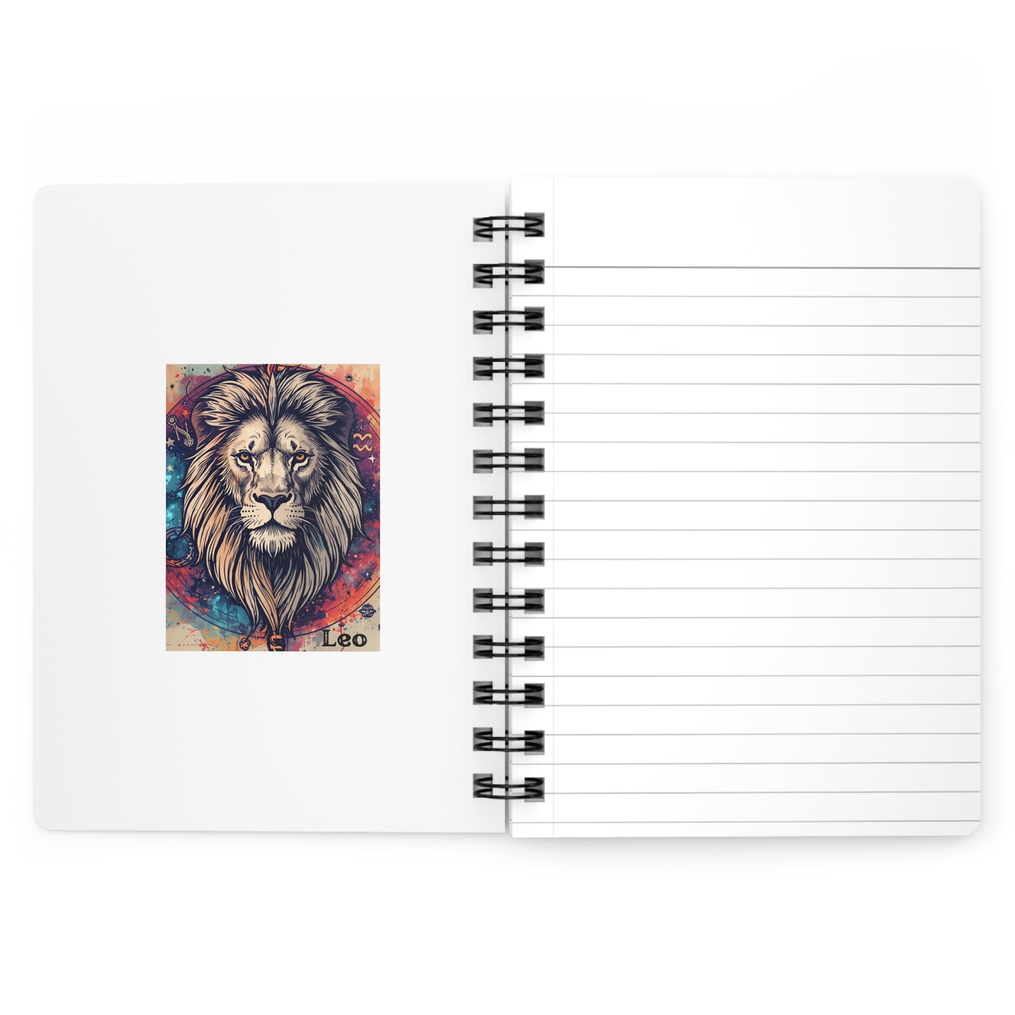 Leo Zodiac Spiral Bound Journal - Artistic Lion Design for Astrology Lovers